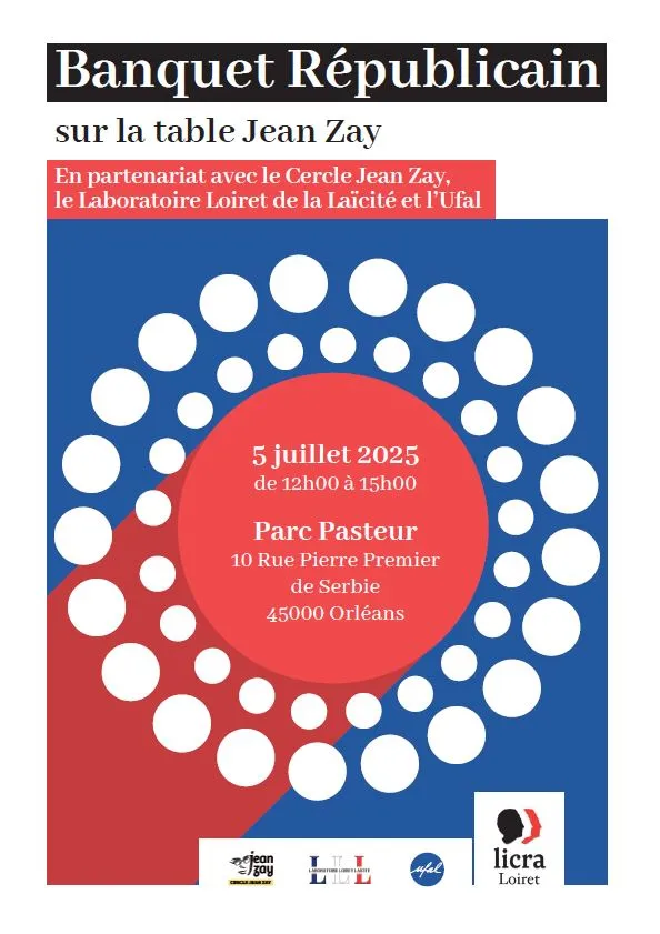 Banquet Républicain le samedi 5 juillet au Parc Pasteur à Orléans